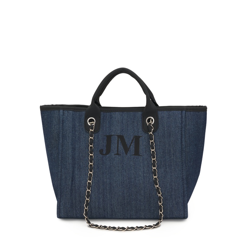 The Lily Canvas Tote – Dark Denim – Medium