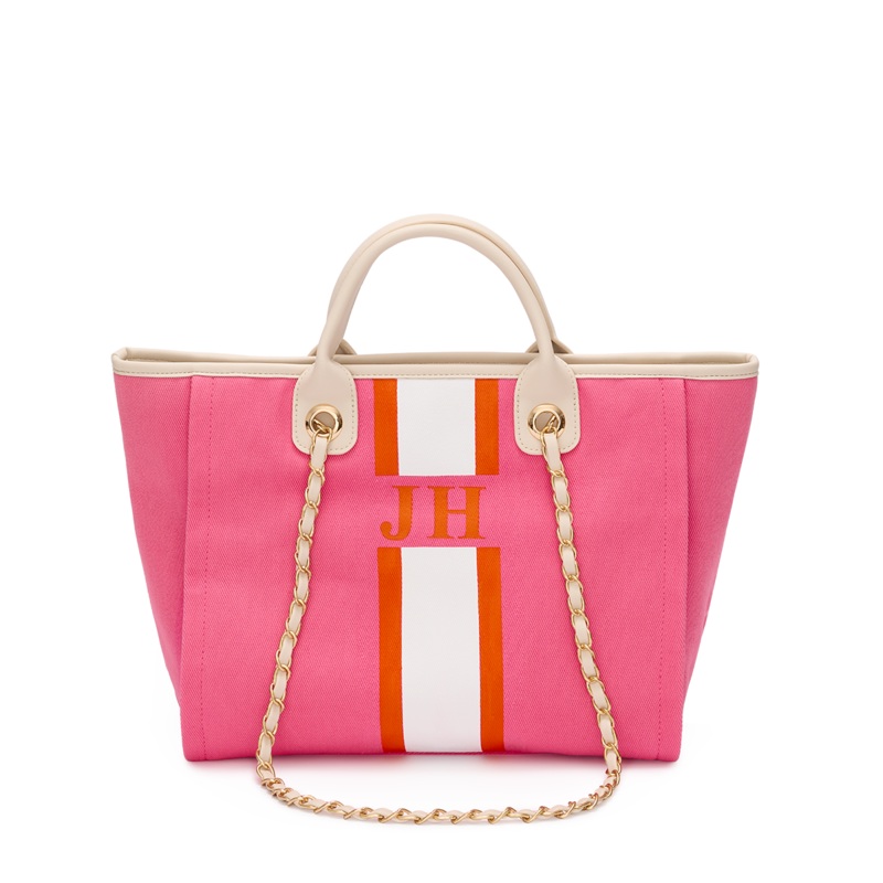 The Lily Canvas Tote – Hot Pink – Medium