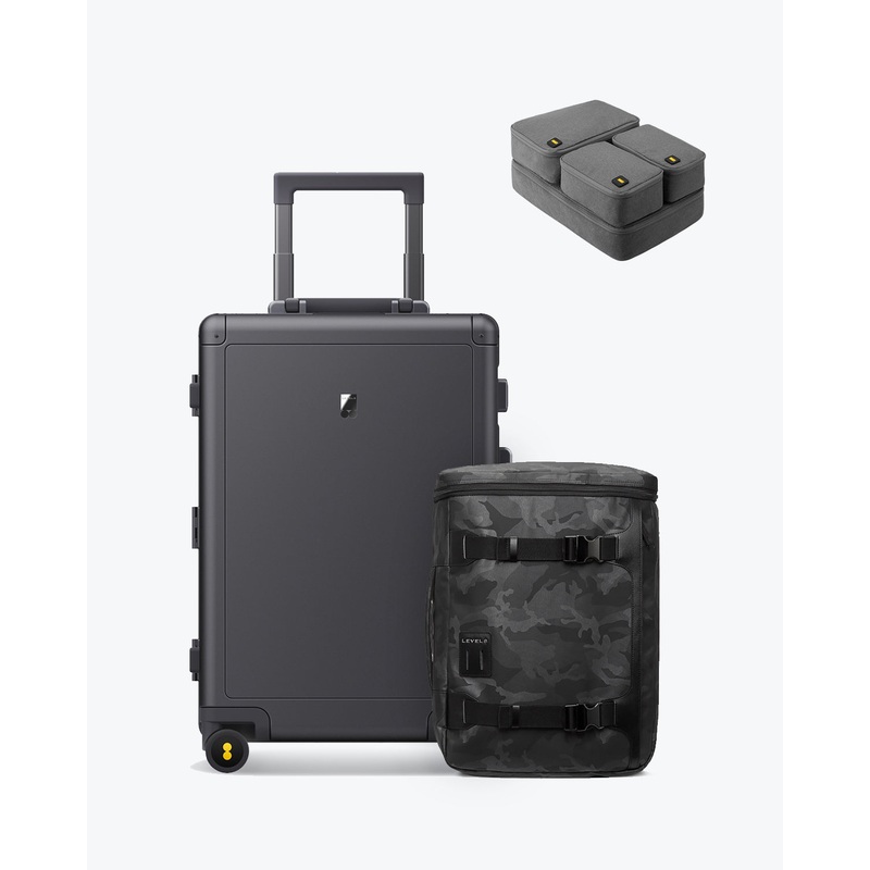 Jungle Backpack And Aluminum Luggage (20”) Set