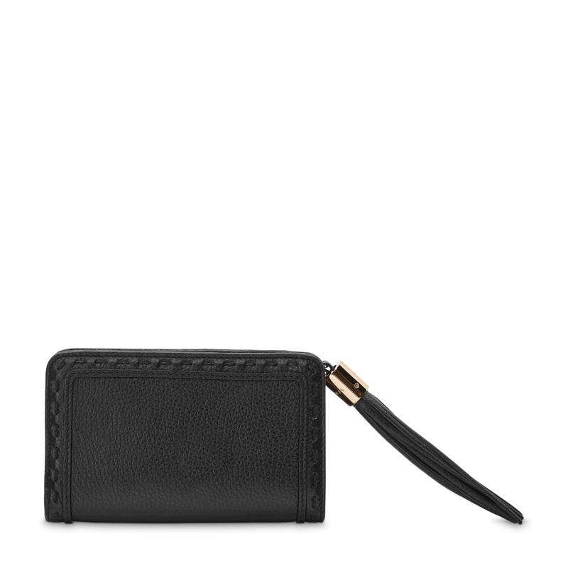 Compact rectangular zipped wallet