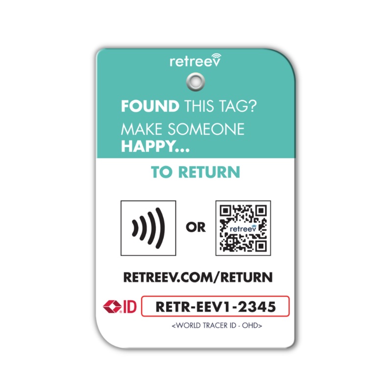 Retreev SMART Luggage Tag (Eat Sleep Fly Repeat)