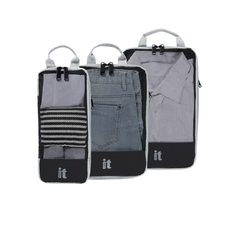 3pc Compression Travel Packing Cube Set (Black)