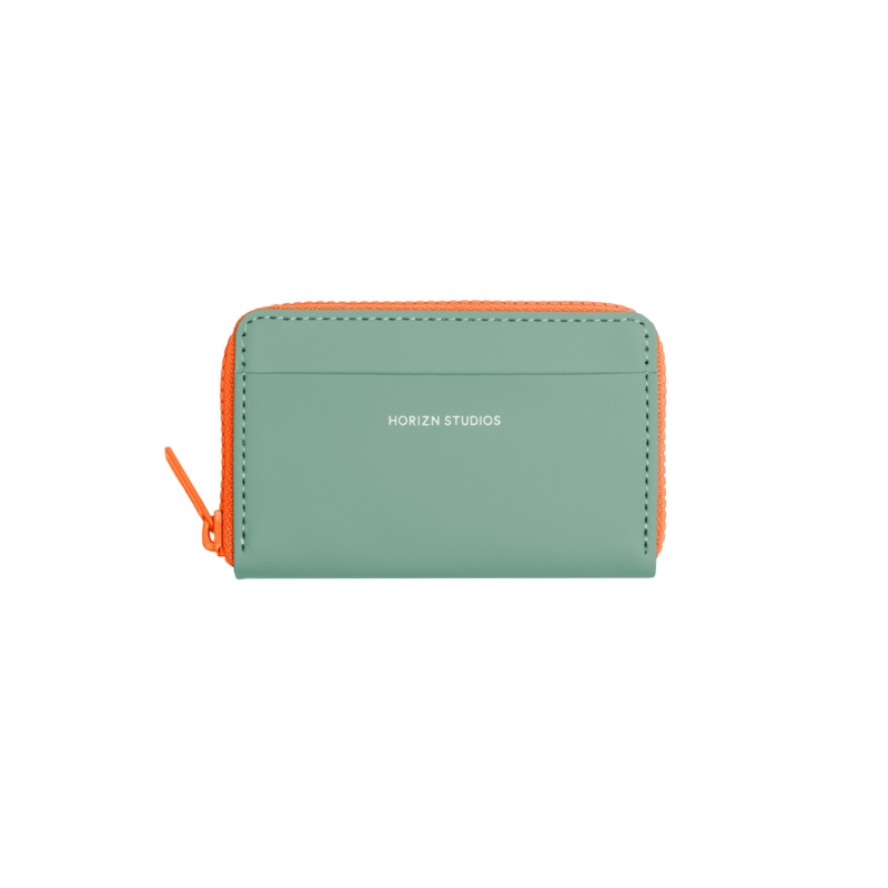 Wallet / Marine Green – Neon Orange