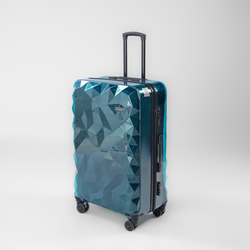 30-Inch Diamond Ultra-Durable Check-In Luggage Perfect for Extended Journeys Turquoise Metalic