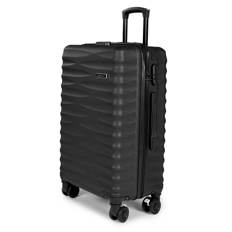 Shadow-Style ABS Luggage  Durable & Stylish Travel Companion 24 black