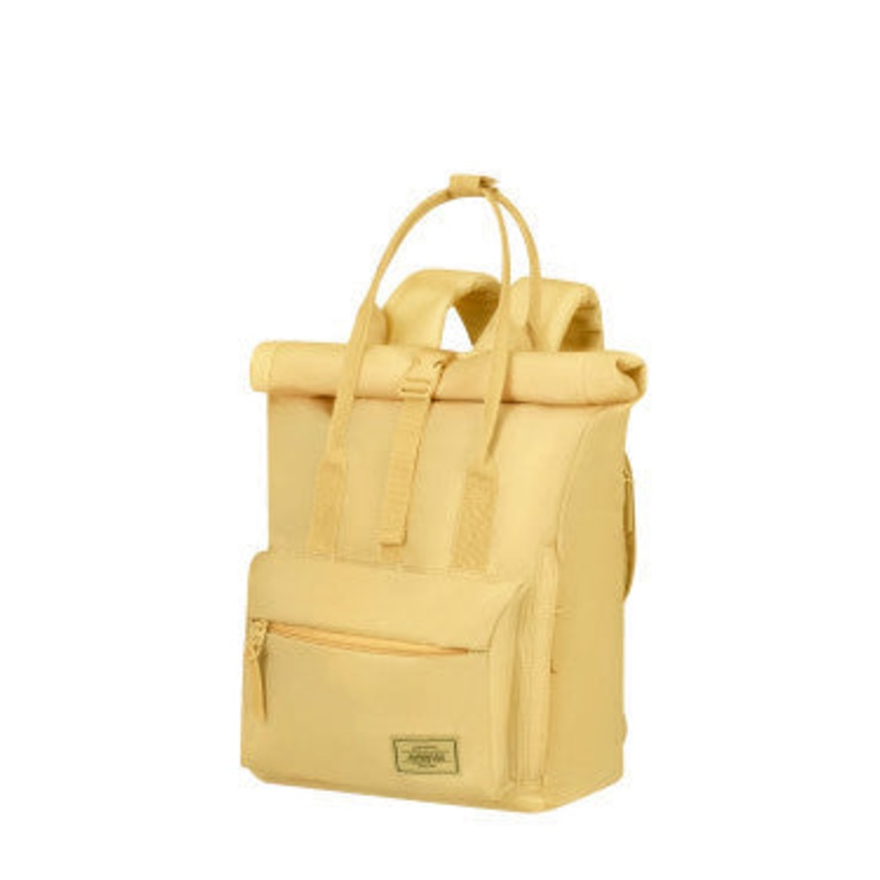 American Tourister Urban Groove Pastels Roll Top Backpack Pastel Yellow
