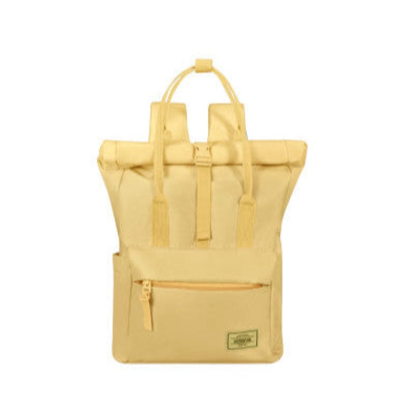 American Tourister Urban Groove Pastels Roll Top Backpack Pastel Yellow