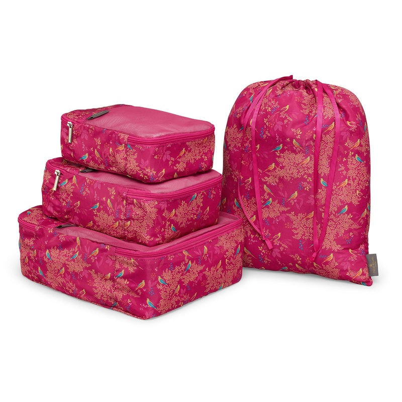 Sara Miller Chelsea Pink Set of Packing Cubes Pink