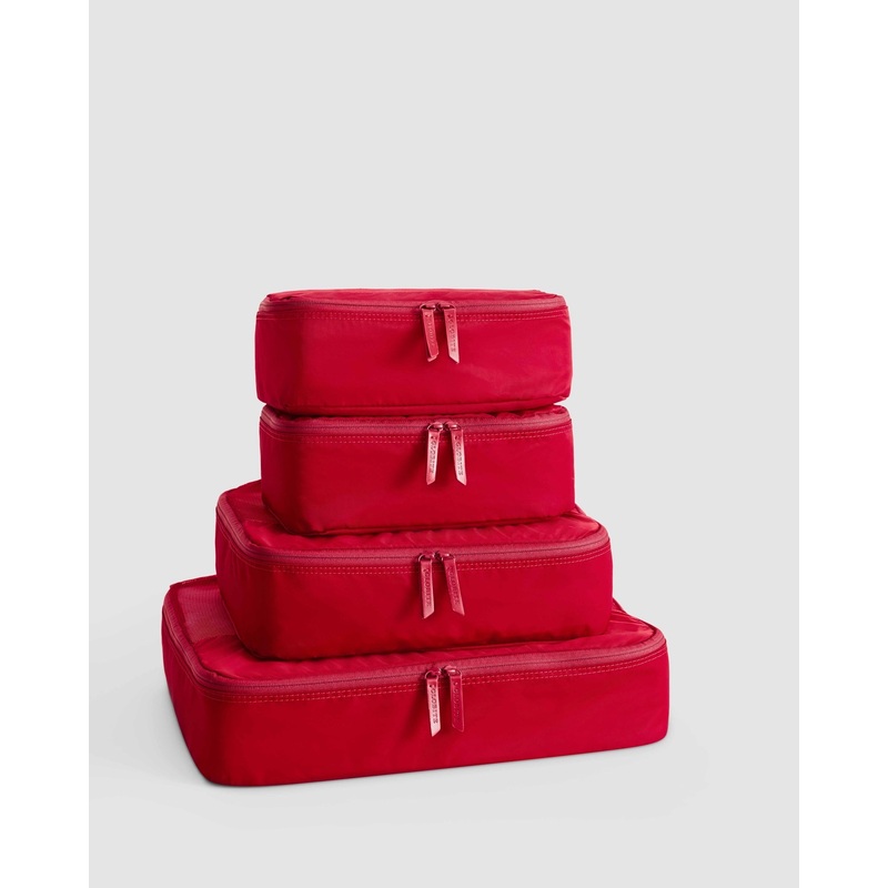 4 Pc Packing Cube Set – Lava Red