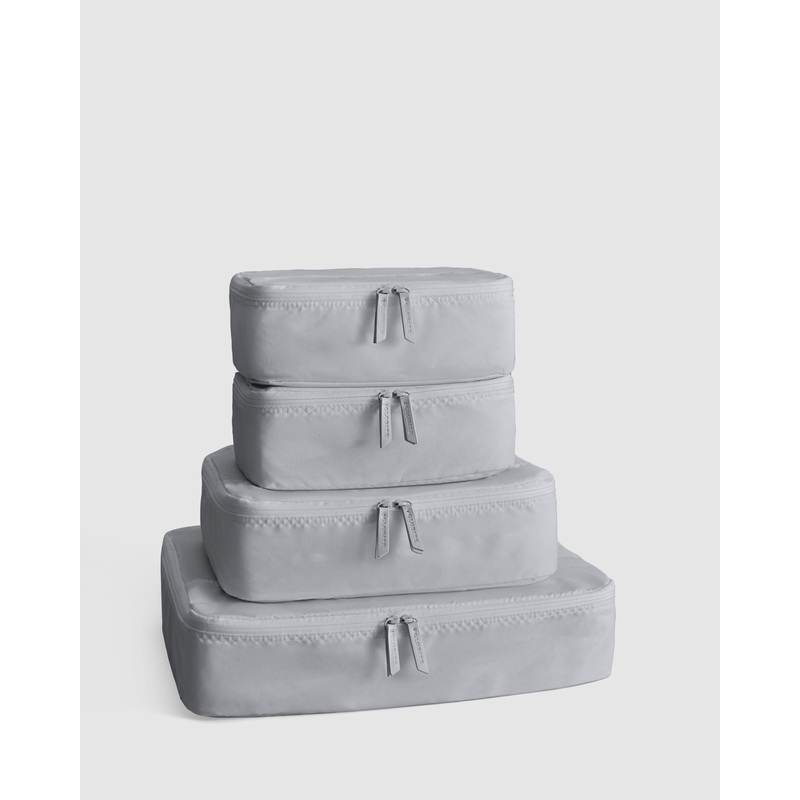 4 Pc Packing Cube Set – Mist Silver