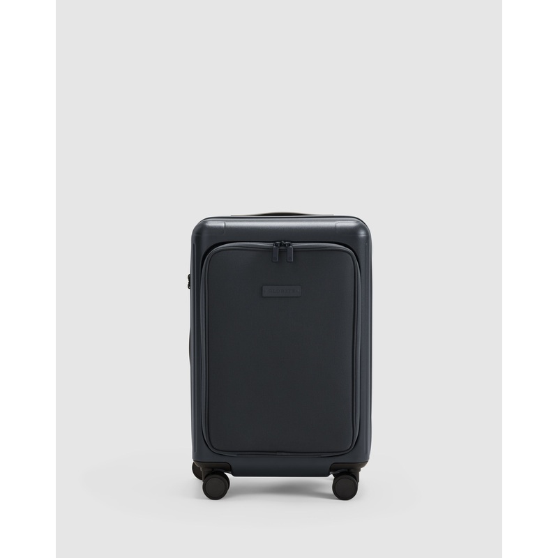 Carry On Suitcase with Laptop Compartment – Caviar Black