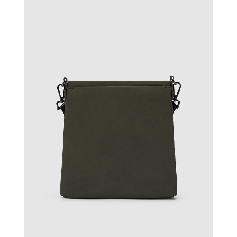 Miller Large Slim Crossbody Bag – Olive Green