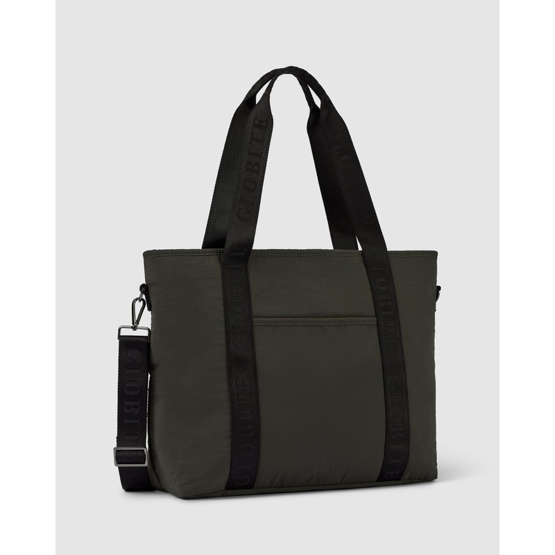 Thea Nylon Tote Bag – Olive Green