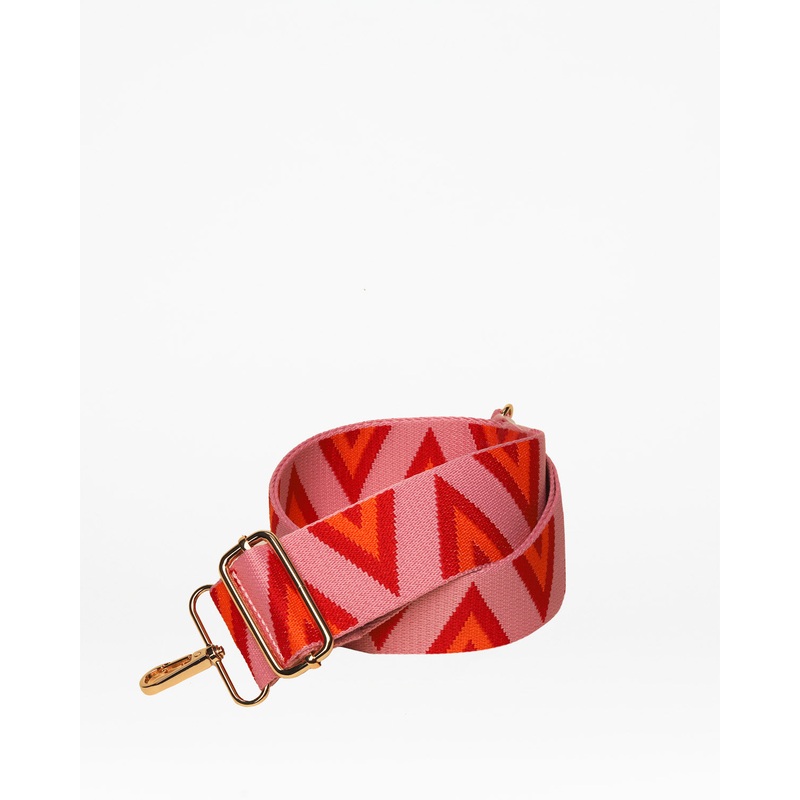 Pink and Red Zig Zag Bag Strap