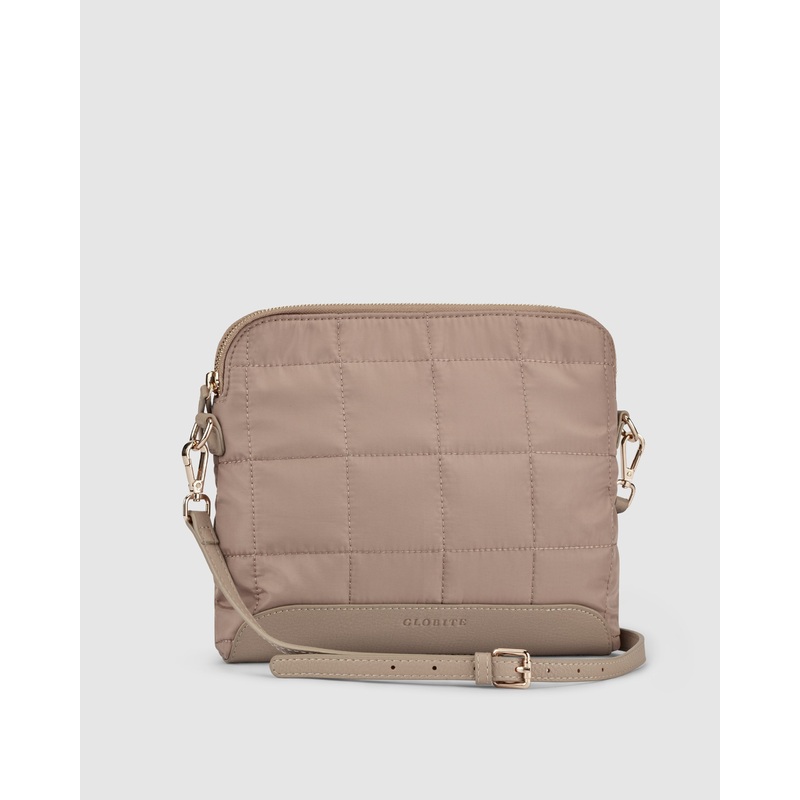 Quilted Cross Body Bag – Taupe