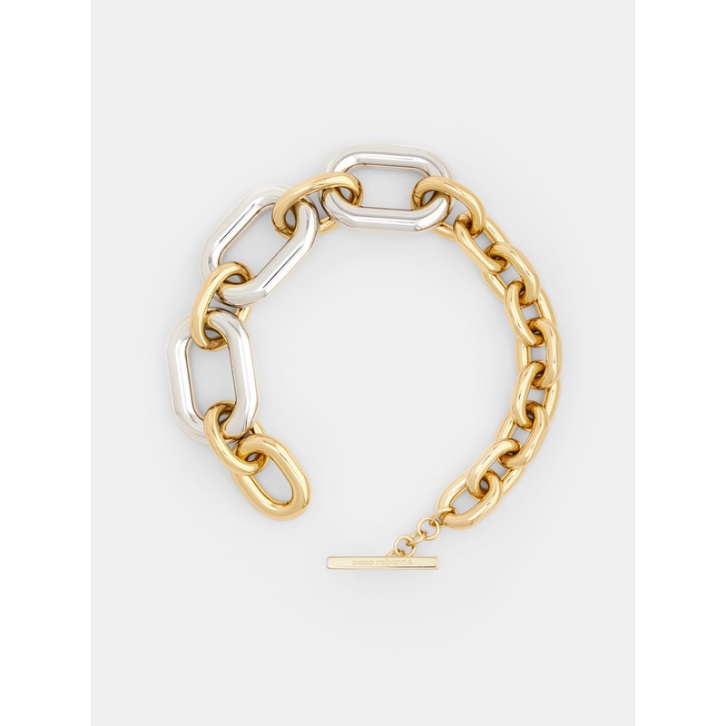 Gold and silver oversized XL link necklace