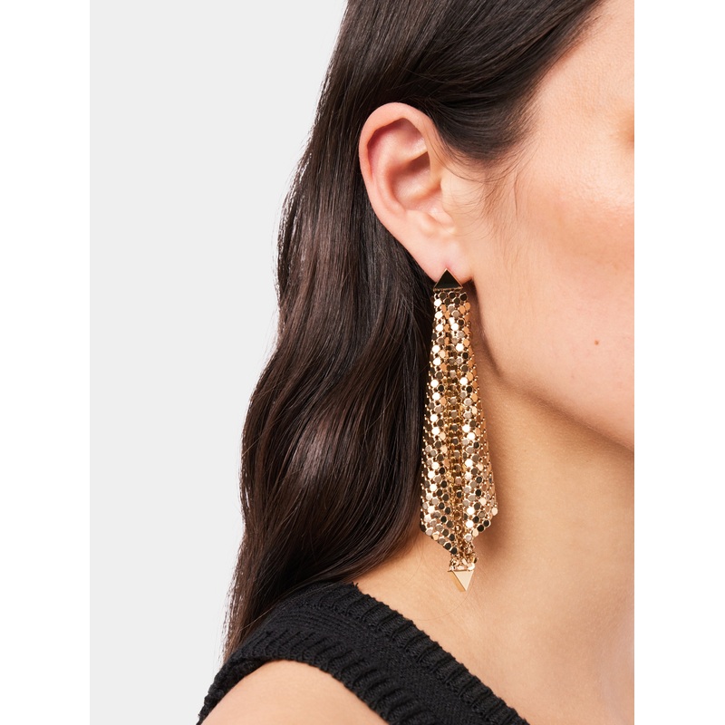 Gold chainmail earrings