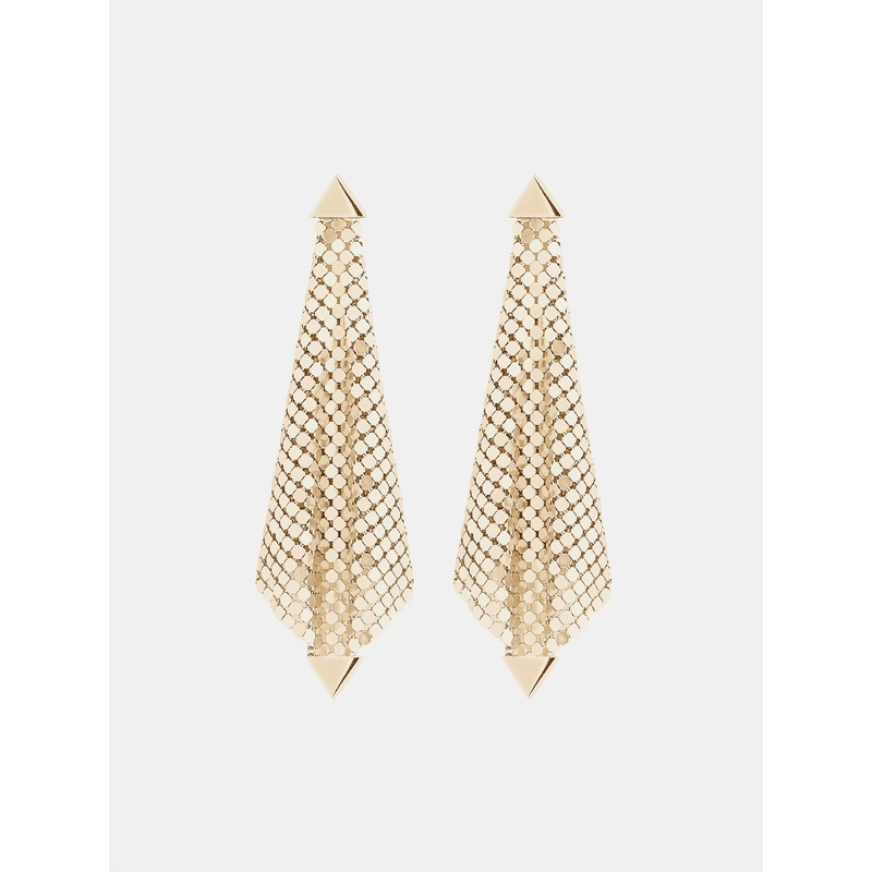 Gold chainmail earrings