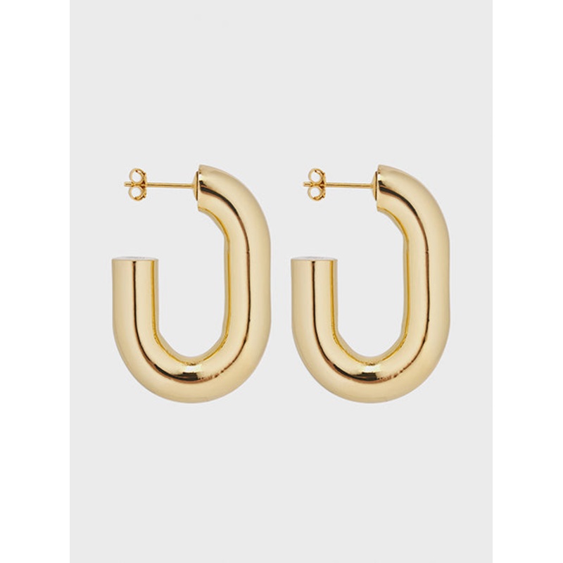 Gold XL link earrings