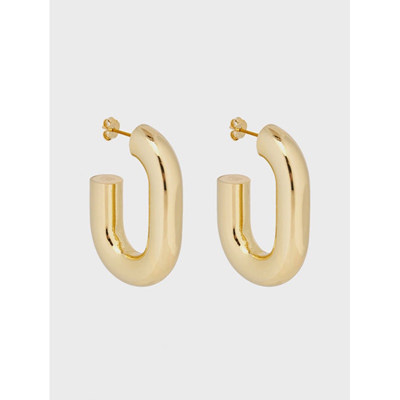 Gold XL link earrings