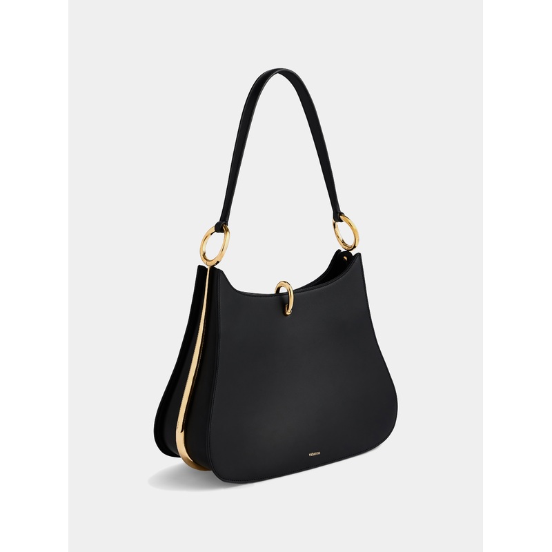 Large ring leather bag