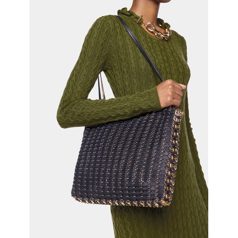 1969 reversible tote flip bag in leather