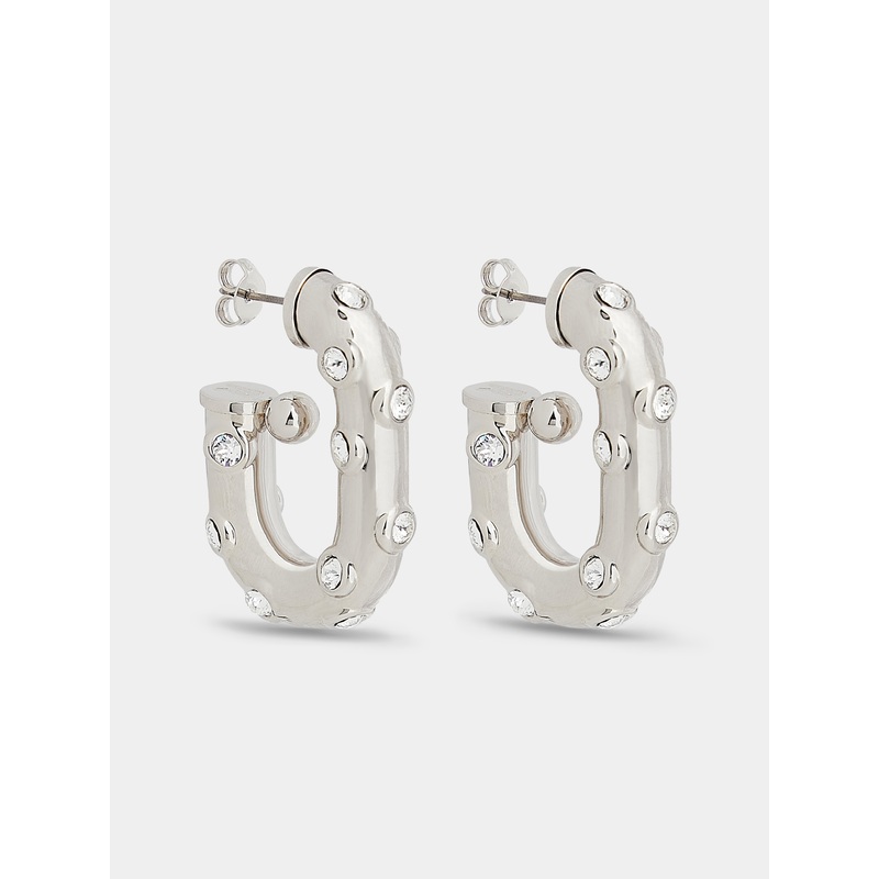 XL link strass earrings