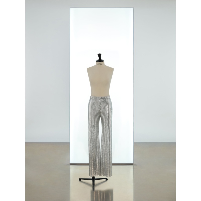 Buttoned iconic mesh pants