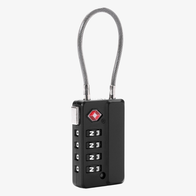 Cable 4-Dial TSA Lock Black