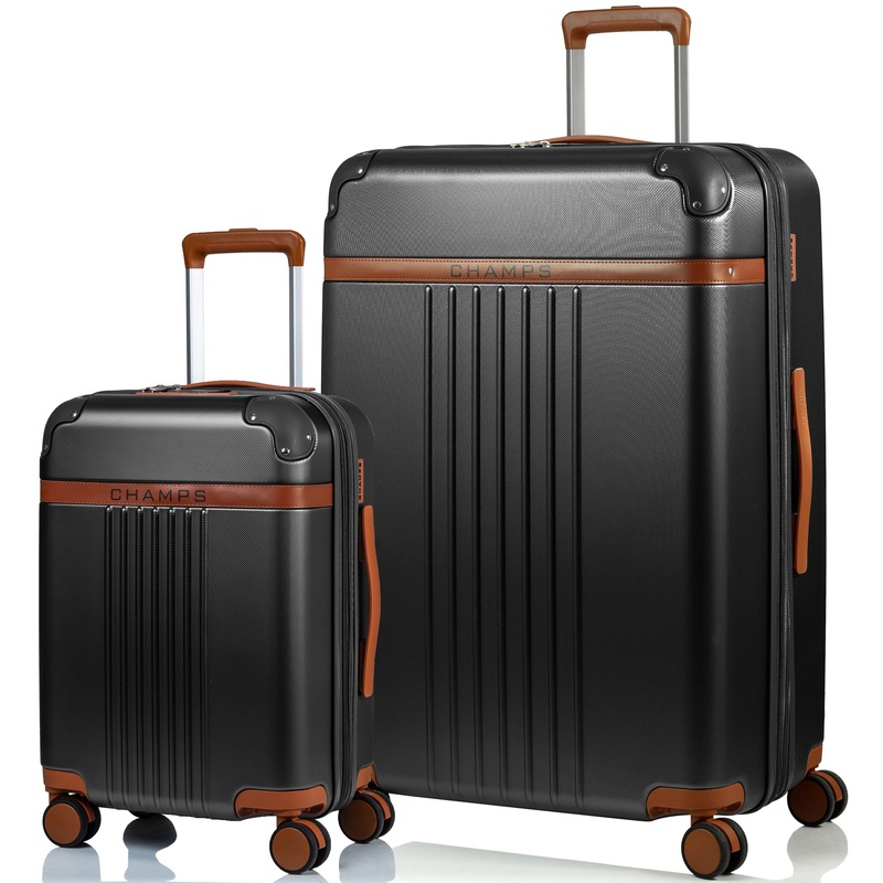 Vintage / 2-Piece Luggage Set Black