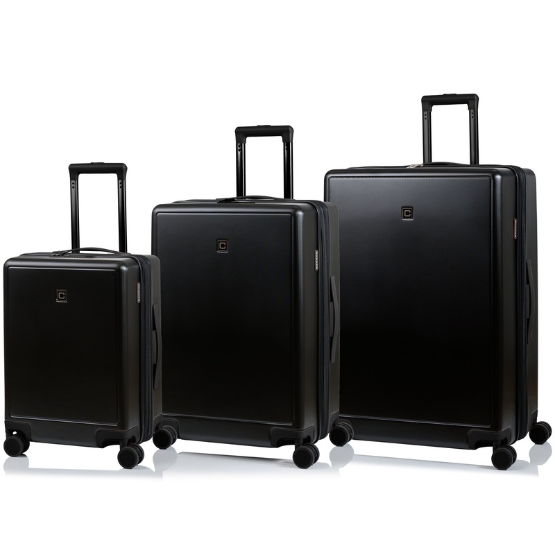 Vintage Muse / 3-Piece Luggage Set Black Black