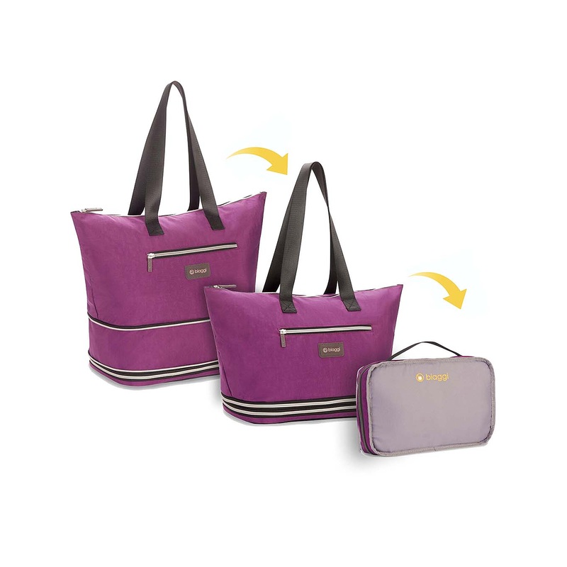 Zipsak Boost! Handbag Expands to Travel Tote Purple