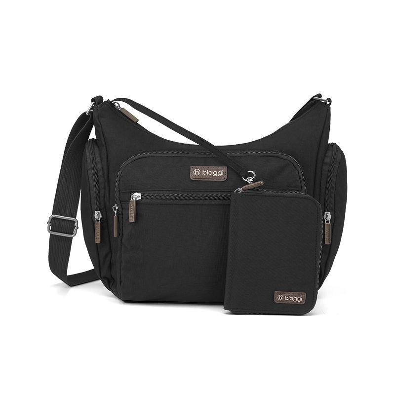 On-The-Go Hobo + Zipsafe Travel Organizer Black