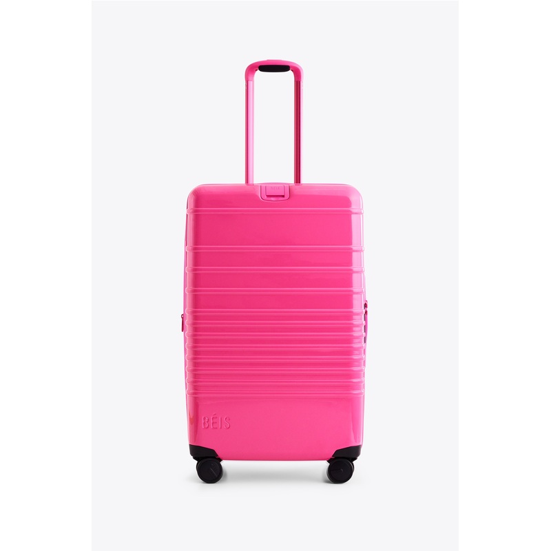 The Medium Check-In Roller in Barbie Pink
