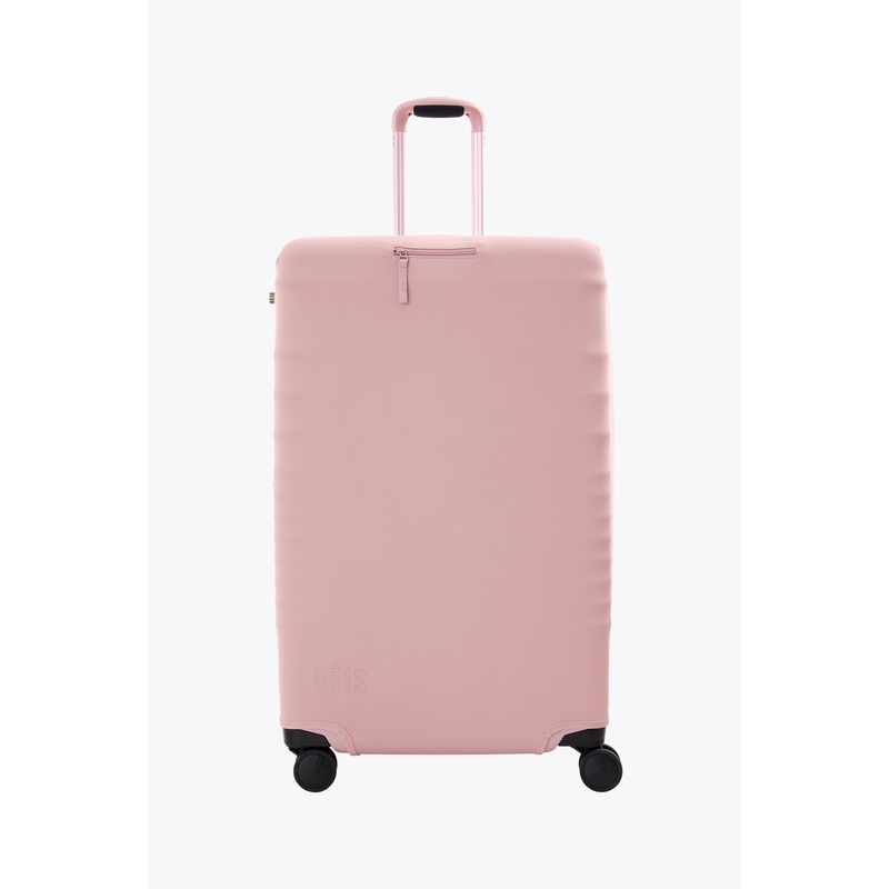 The Large Check-In Luggage Cover in Atlas Pink