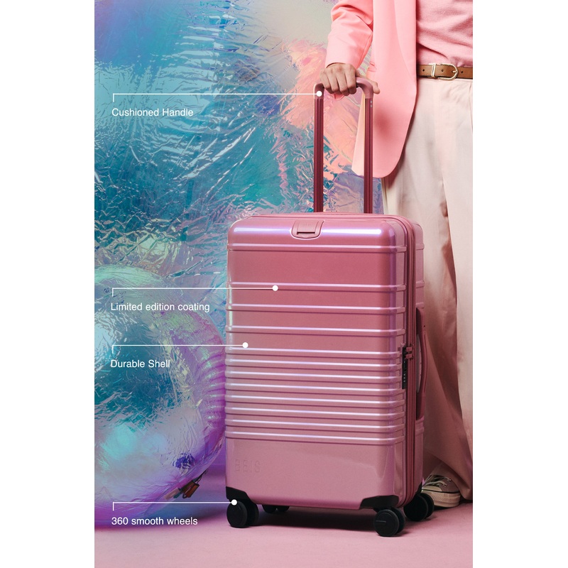 The Medium Check-In Roller in Wicked Pink