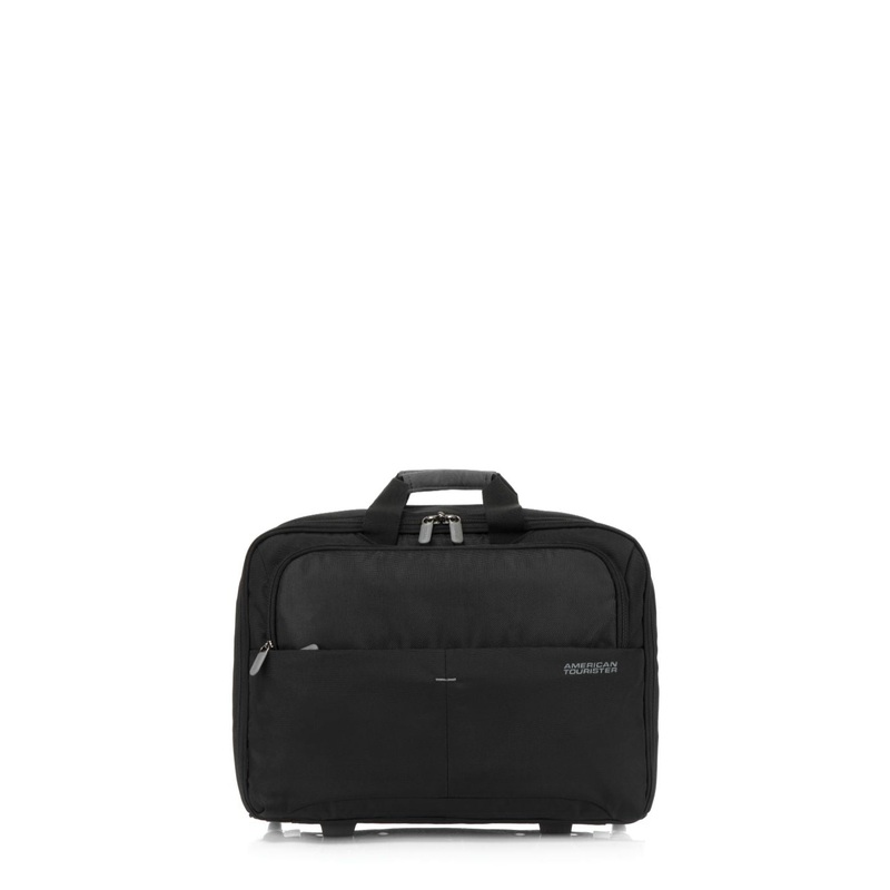 American Tourister – SpeedAir Rolling 17in Laptop Tote – Black Black
