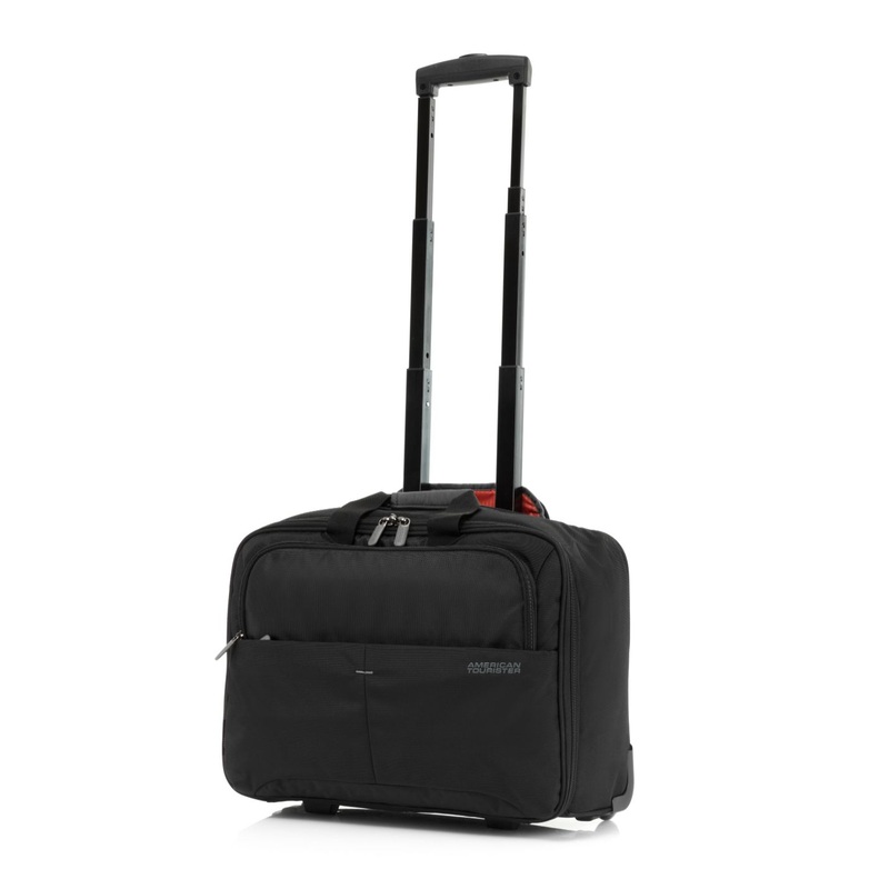 American Tourister – SpeedAir Rolling 17in Laptop Tote – Black Black