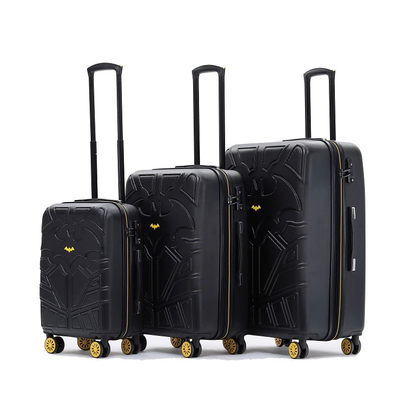 Batman – Set of 3 Suitcases 19in/24in/28in – Black Black