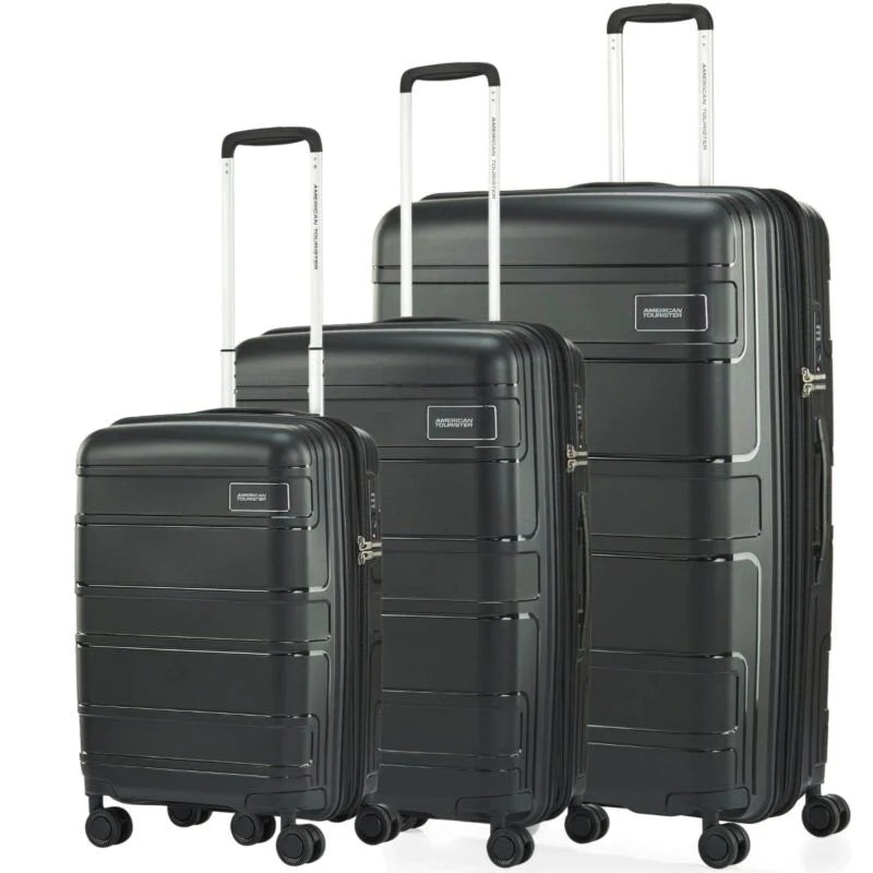 American Tourister – Light MAX SET of 3 (L-M-S) – Black Black