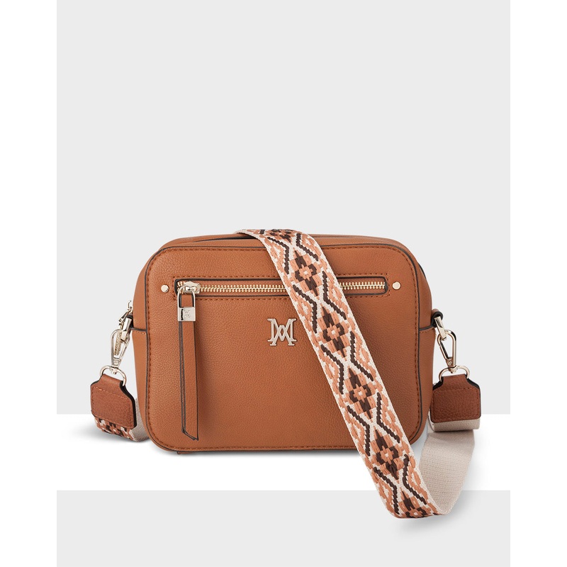 Molly Camera Crossbody Bag + Aztec Bag Strap Lt Tan + Browns