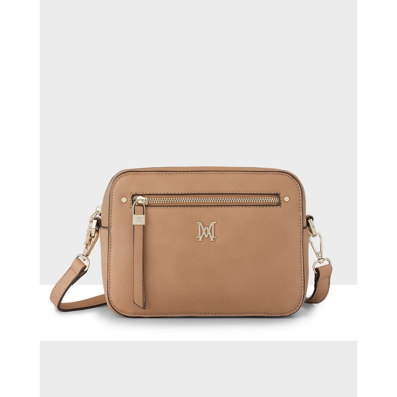 Molly Camera Crossbody Bag With Front Zip Caramel