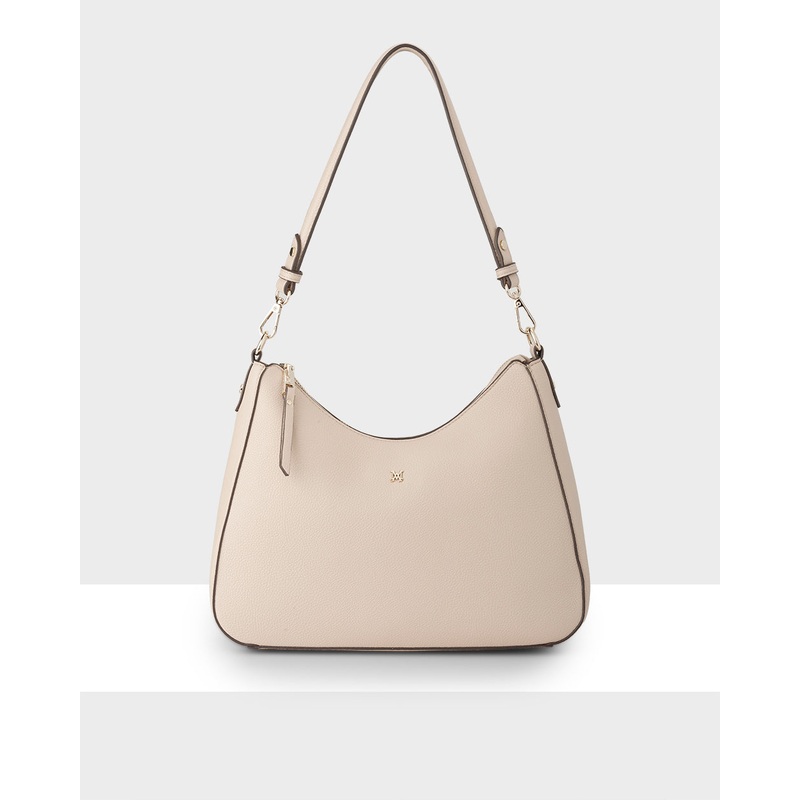Rory Large Hobo Shoulder Bag Nude