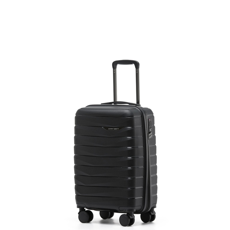 Aus Luggage – Pilot PP 55cm Spinner – Black Black