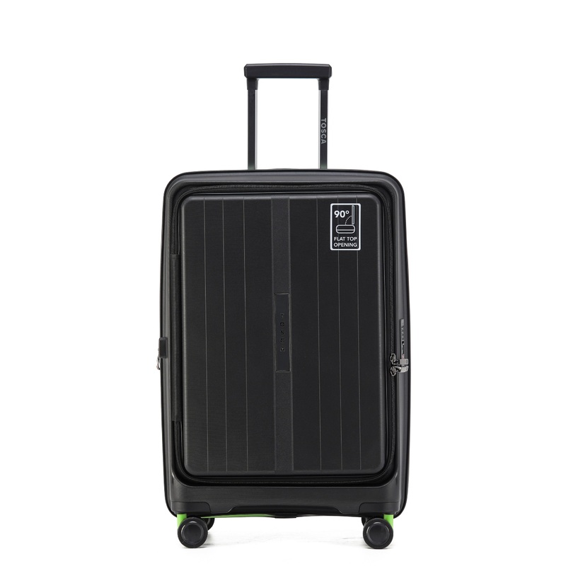 TOSCA – TCA875 CRUISER 67CM TROLLEY CASE- BLACK BLACK/LIME