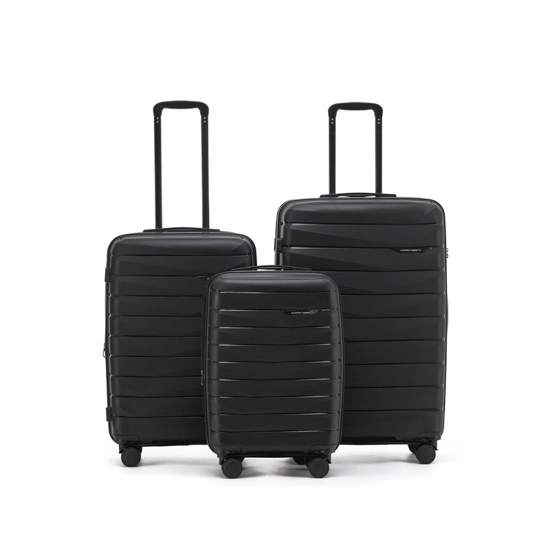Aus Luggage – PILOT Set of 3 (L-M-S) – Black Black