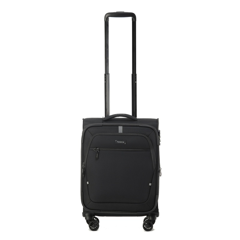 TOSCA Luna Lite 52CM Soft Small carry on – BLACK BLACK/GREY