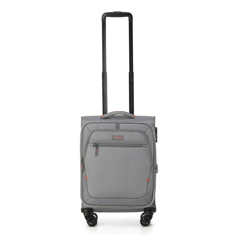TOSCA Luna Lite 52CM Soft Small carry on – Grey GREY/ORANGE