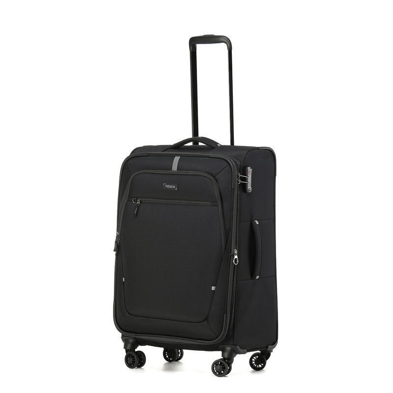 TOSCA Luna Lite 65cm Soft Medium Suitcase – BLACK BLACK/GREY