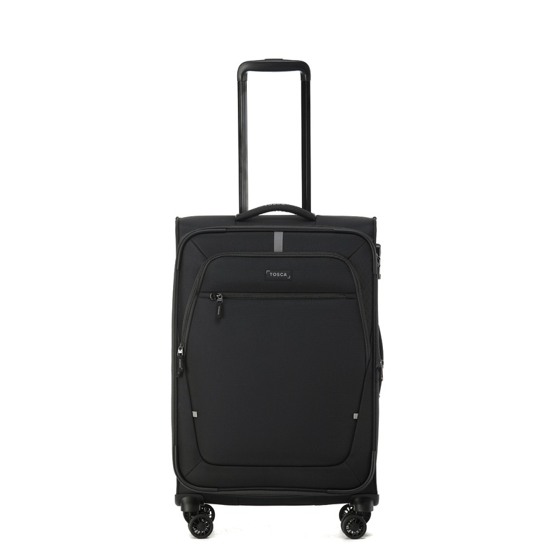 TOSCA Luna Lite 65cm Soft Medium Suitcase – BLACK BLACK/GREY